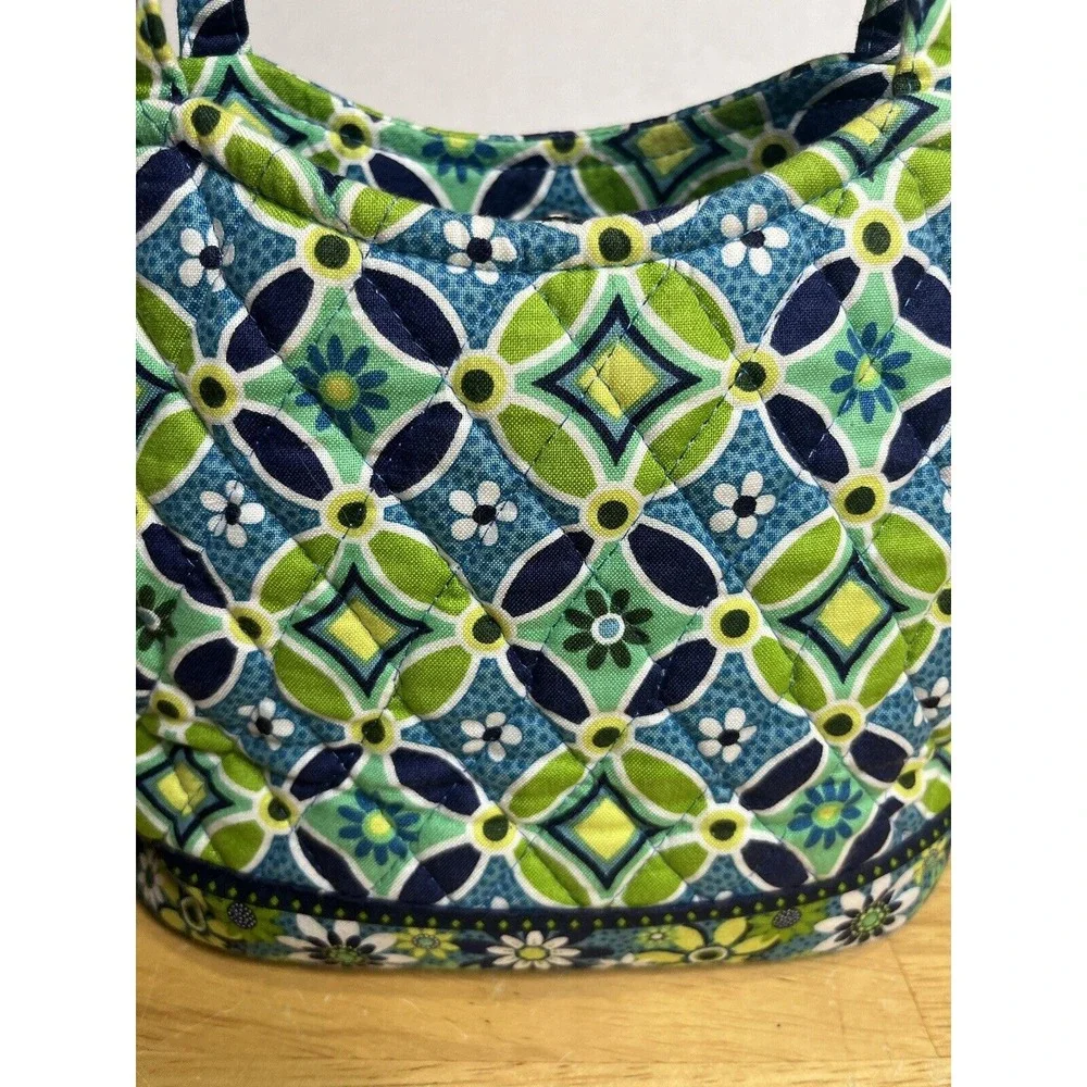 Vera Bradley Daisy‎ Small Handbag Purse Blue Green